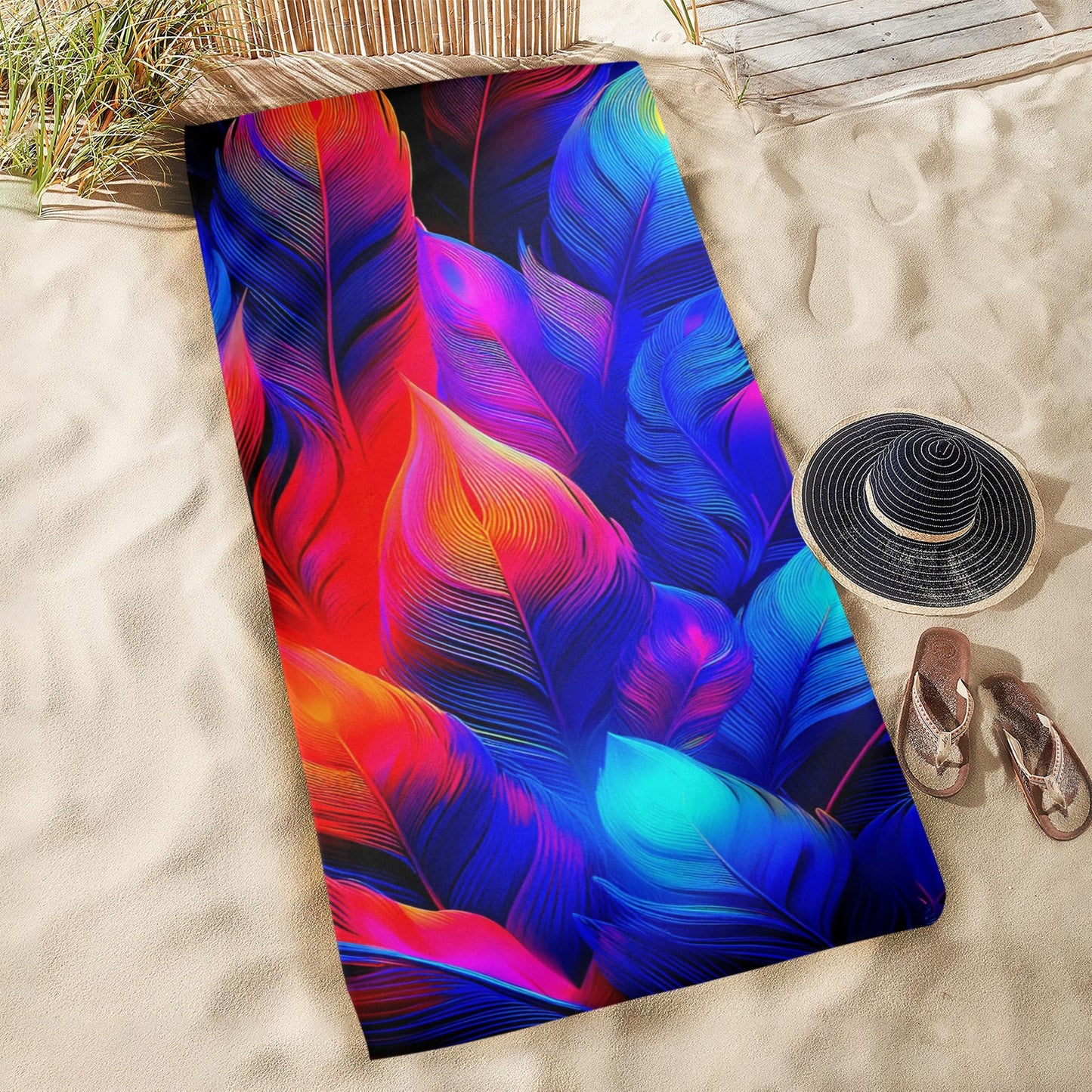 The Feathers Australian Rosella Beach Towel
