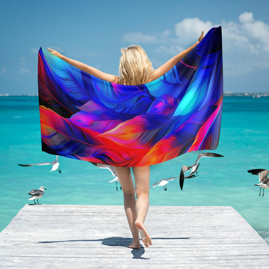 The Feathers Australian Rosella Beach Towel