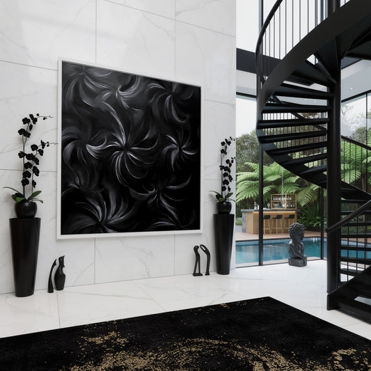 midnight beauty australian black orchid abstract print petrichor