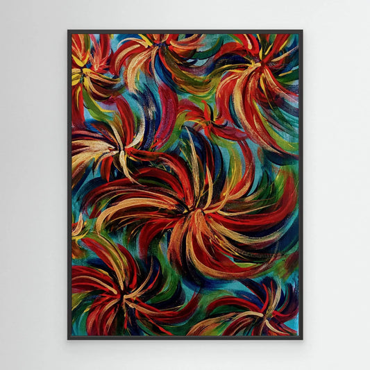 a multicolour abstract Australian painting