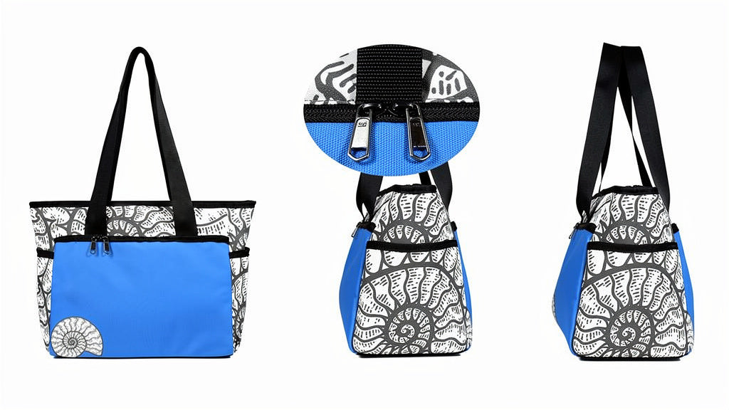 Ancient Blue Beach Tote Bag -Large