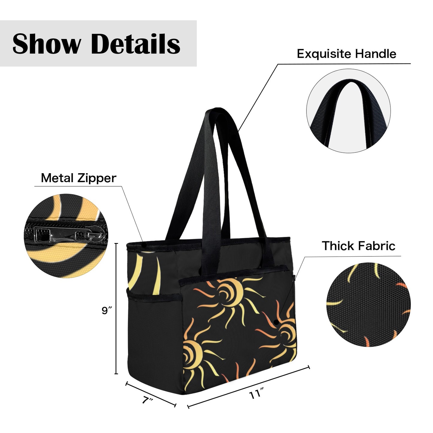 Summer Sun  Beach Tote Bag-Large