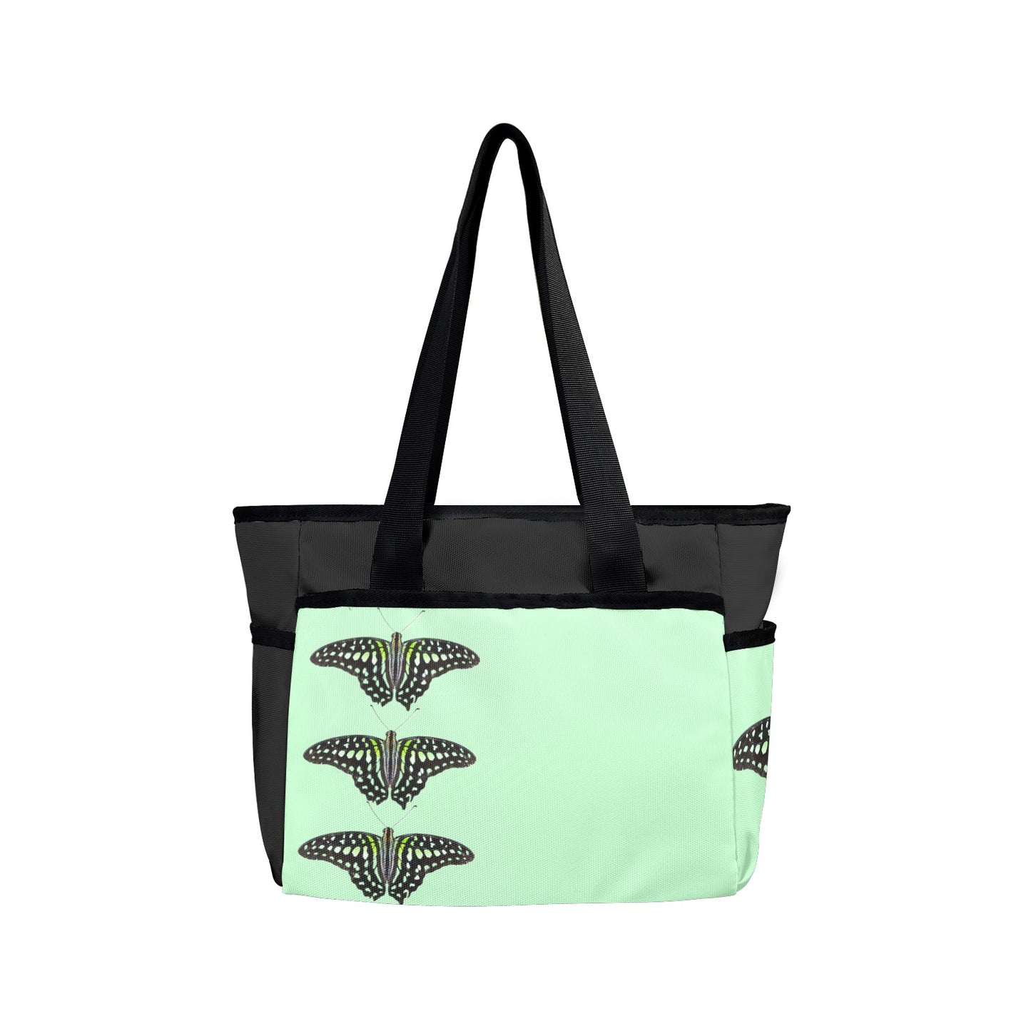 Green Triangle Beach Tote Bag -Large
