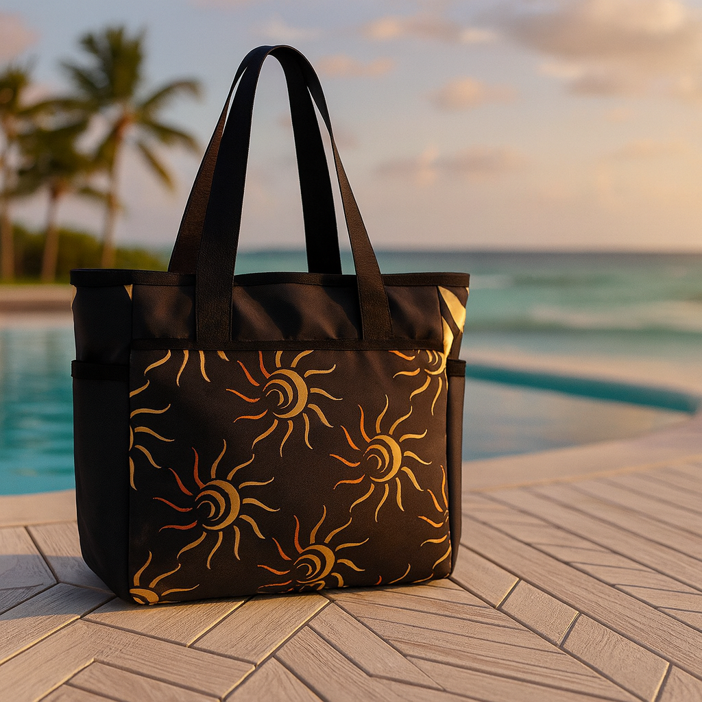 Summer Sun  Beach Tote Bag-Large