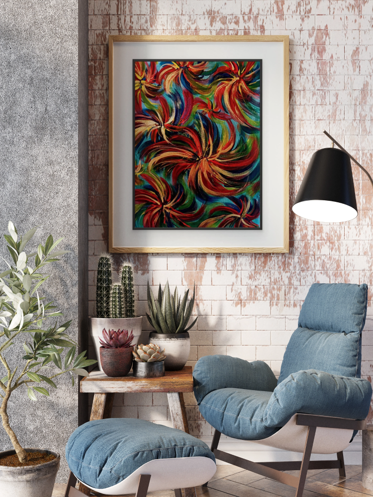 The Journey artwork in a sitting room 