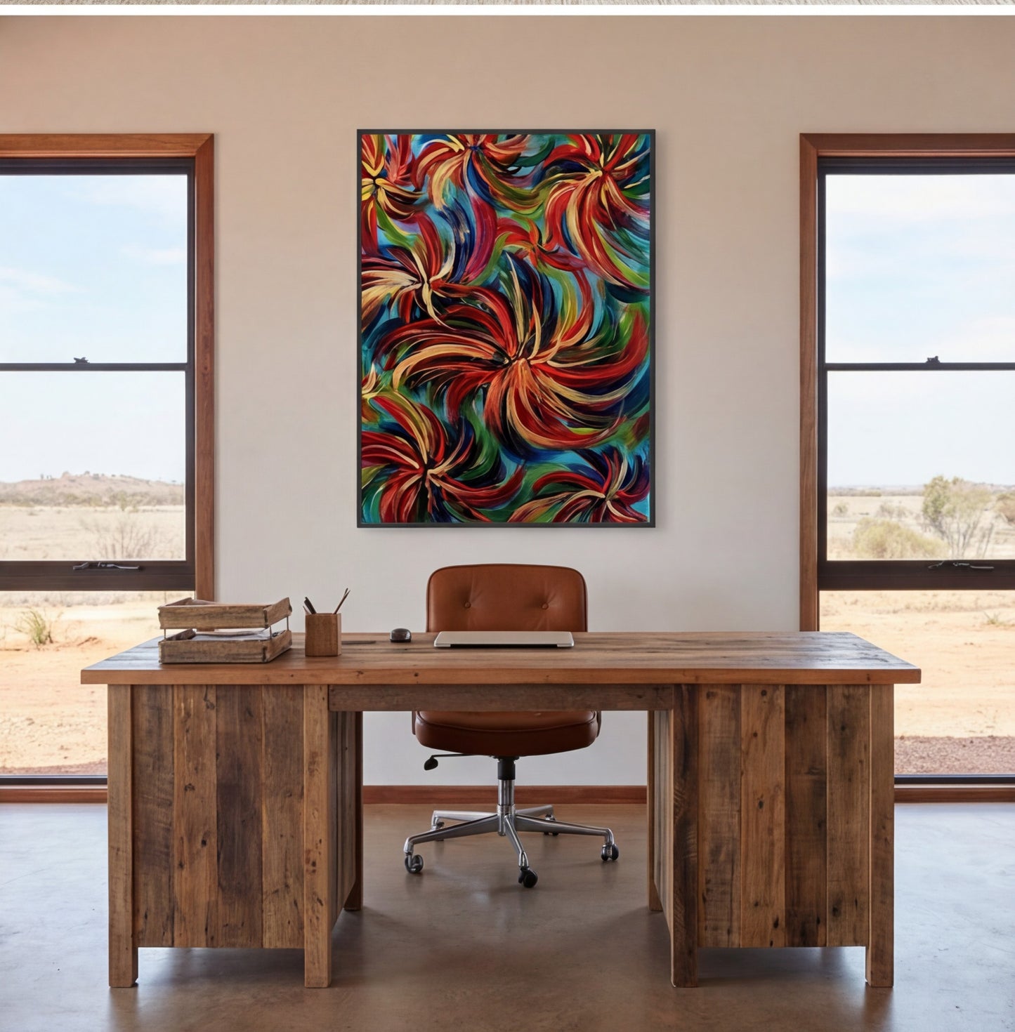 abstract art the journey on a wall in office in Australia