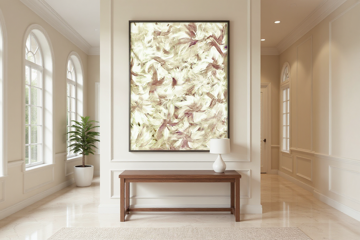 large abstract australian native flora print