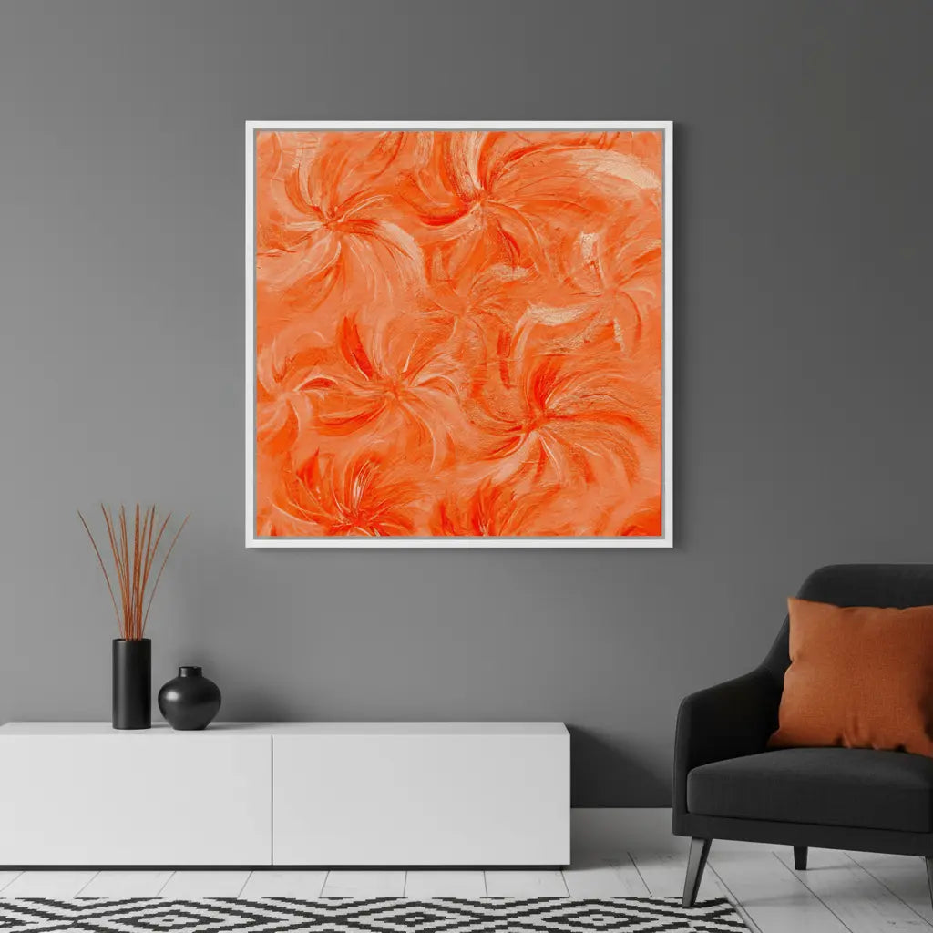 The Grand Grevillea Print on pale grey in sitting room