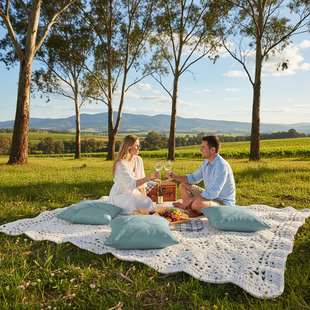 among the gum trees patterned design green case for throw pillow