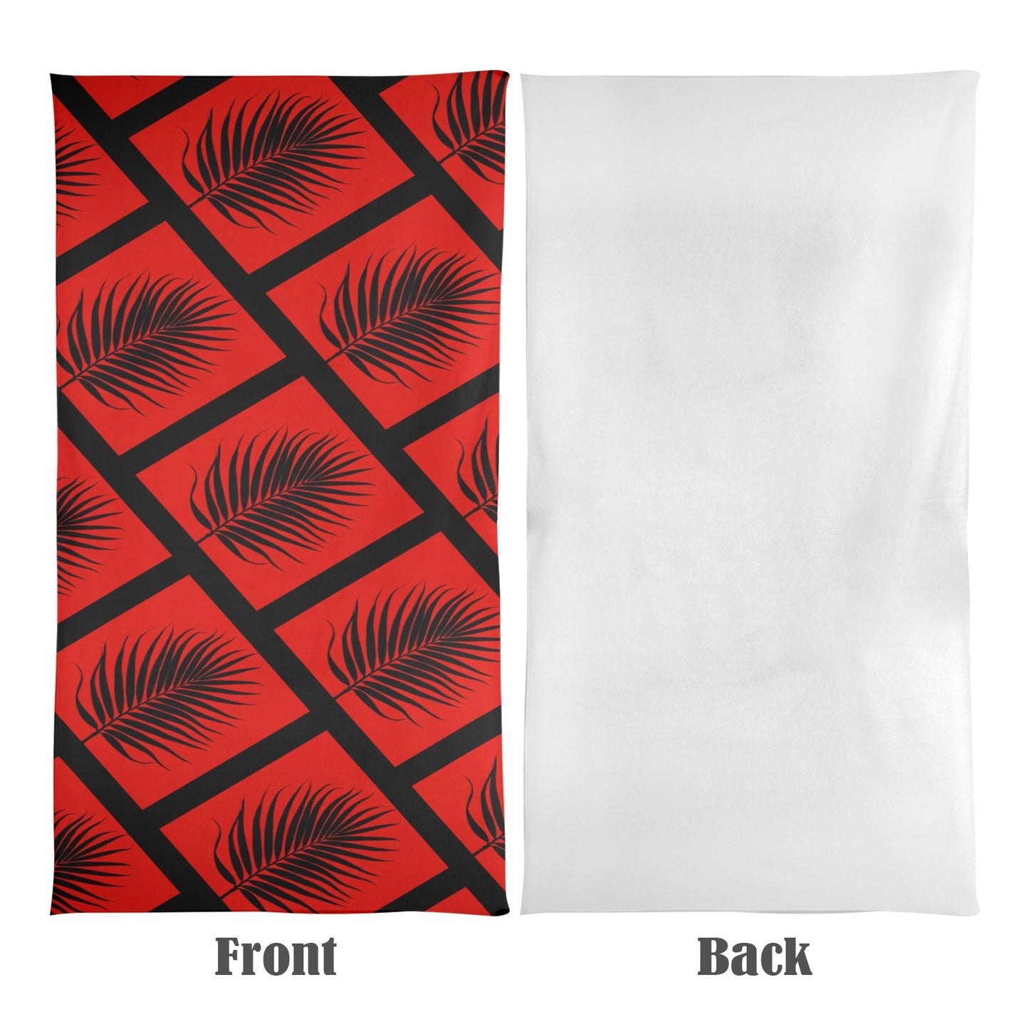 Red Palm Leaf Beach Towel