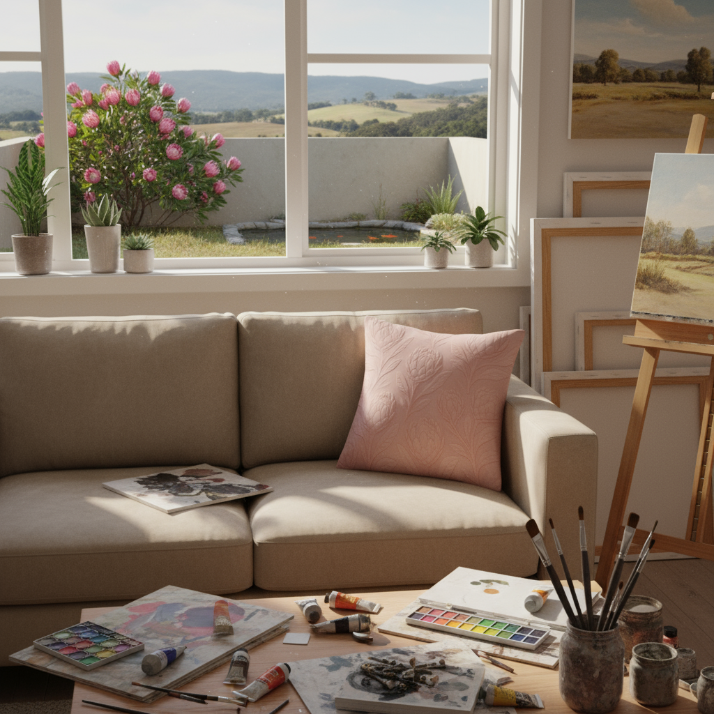 PRETTY PROTEA THROW PILLOW CASE JetPrint Fulfillment