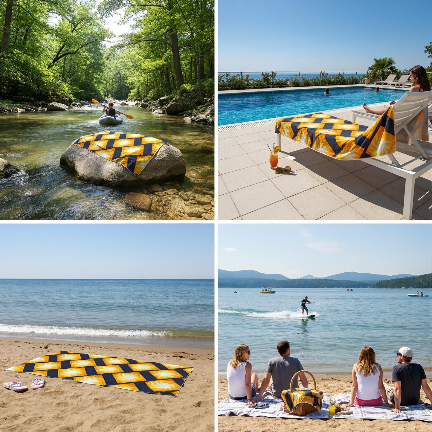 Star Gazing  Beach Towel