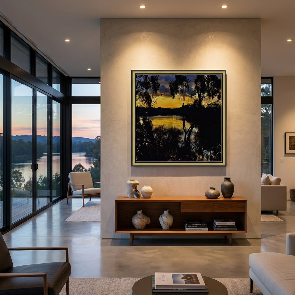 Anembo - Sunset over Kanamaluka (Tamar River)