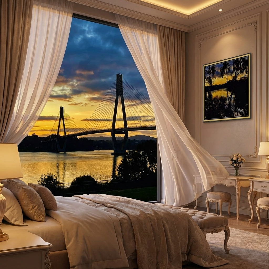 Anembo - Sunset over Kanamaluka (Tamar River)