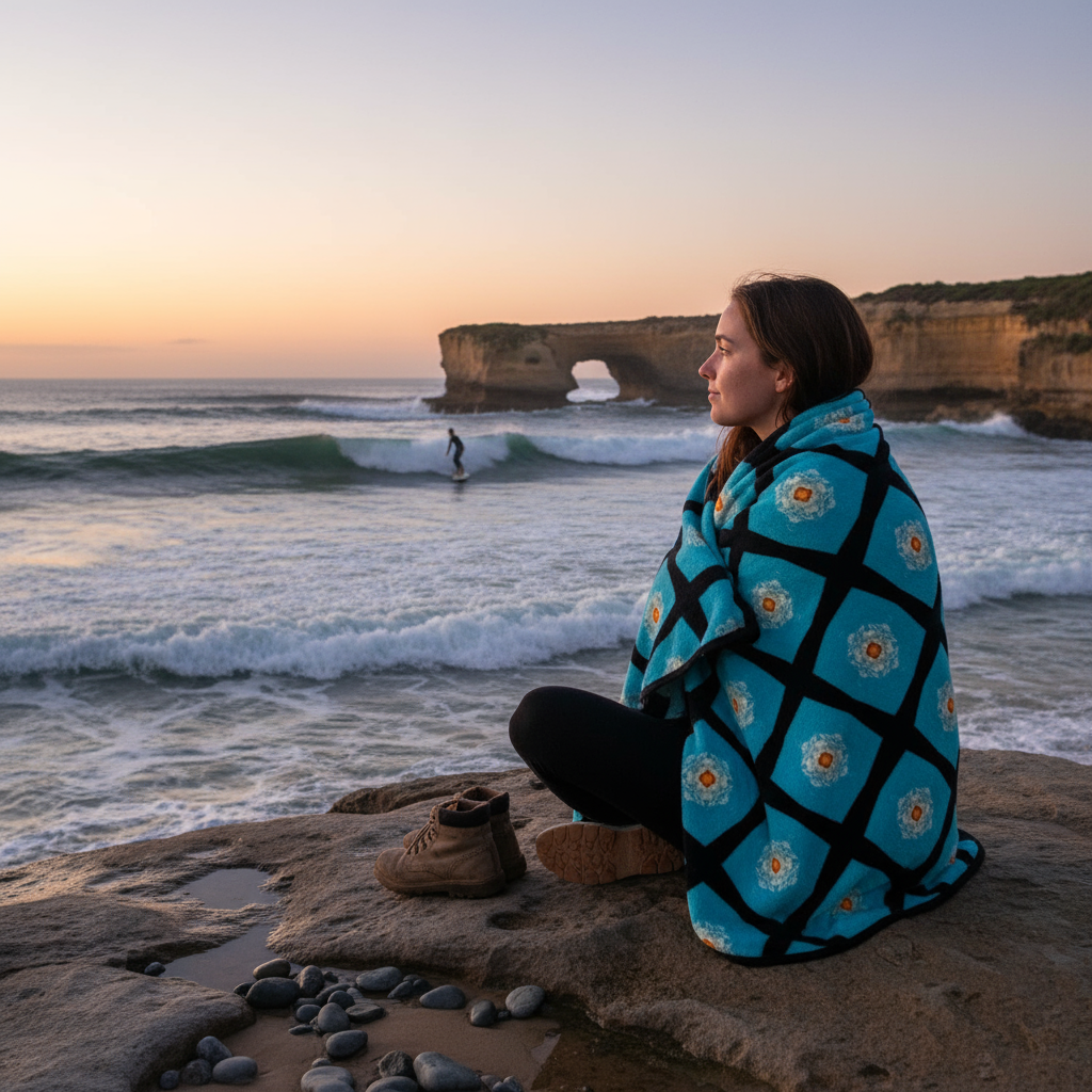 KIAMA SUNRISE PLUSH BLANKET JetPrint Fulfillment