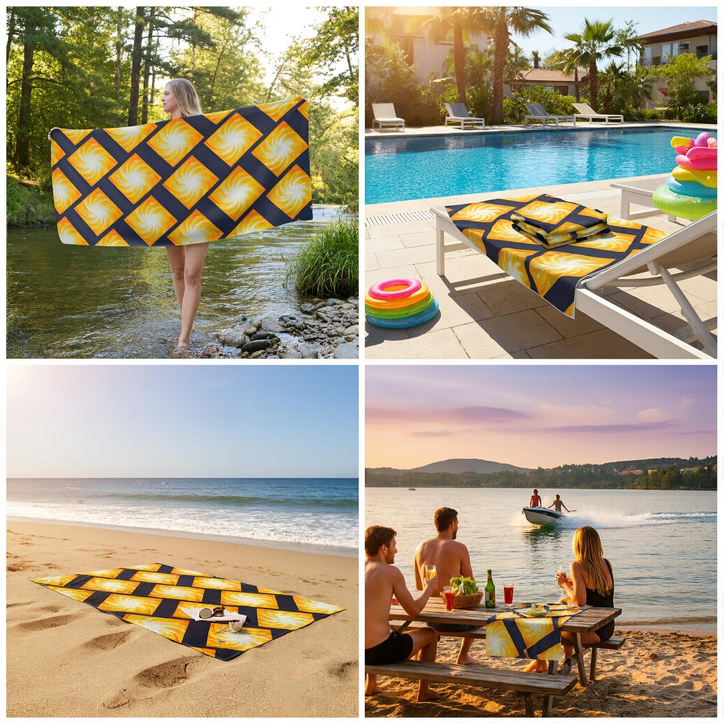 Star Gazing  Beach Towel