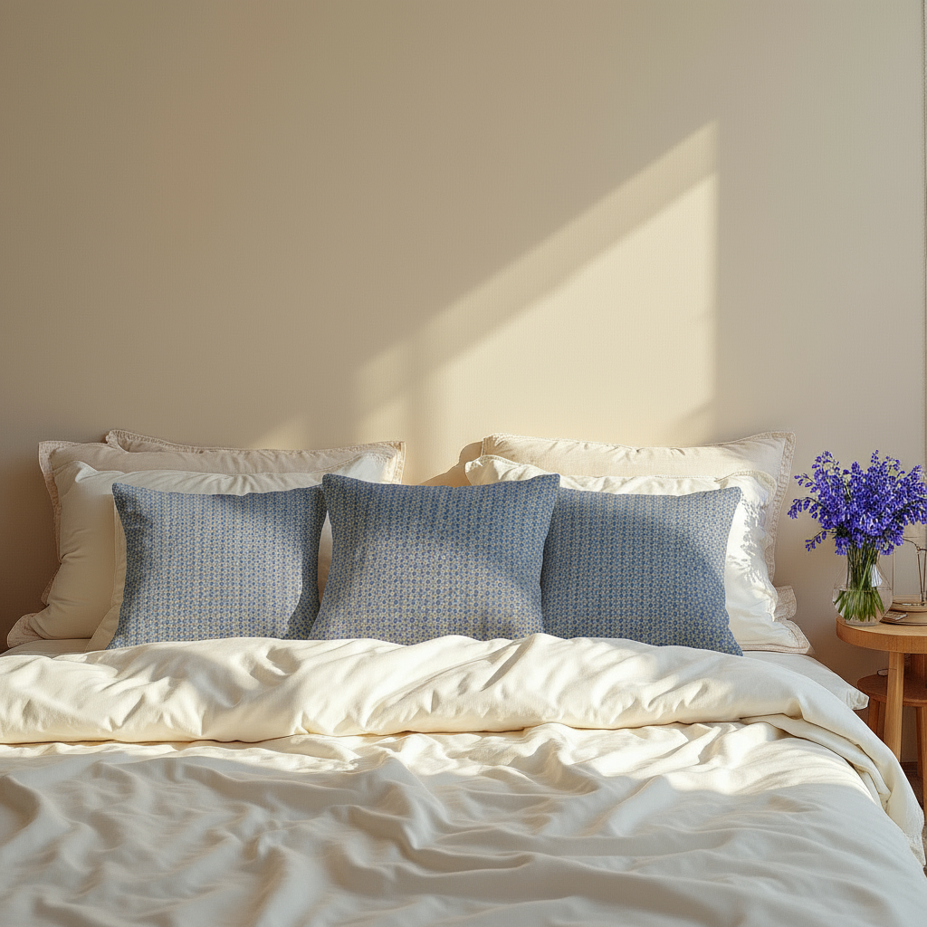 SUN THROUGH THE BLUEBELLS PILLOW COVER JetPrint Fulfillment