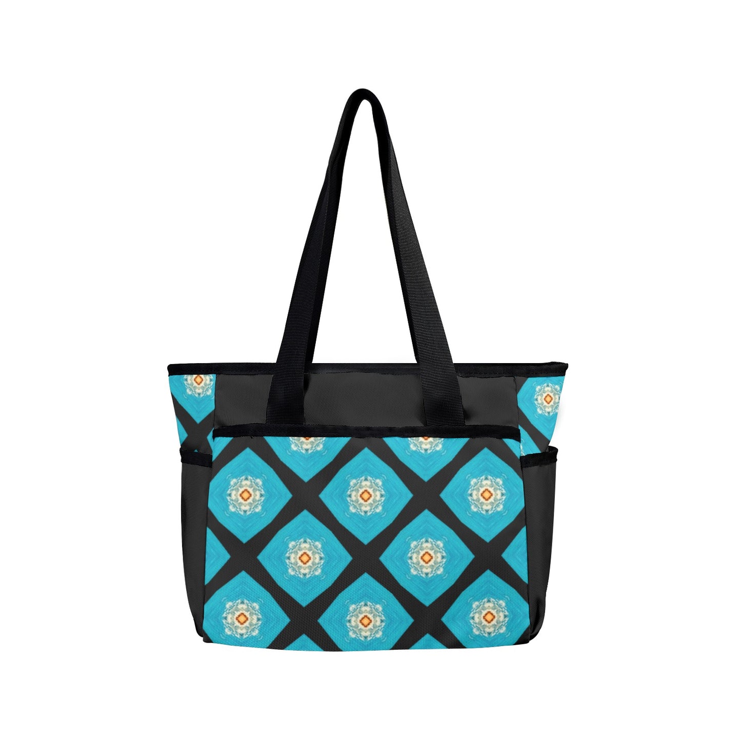 kiama sunrise beach tote bag aqua gold black seaside ocean design large tote bag ideal summer