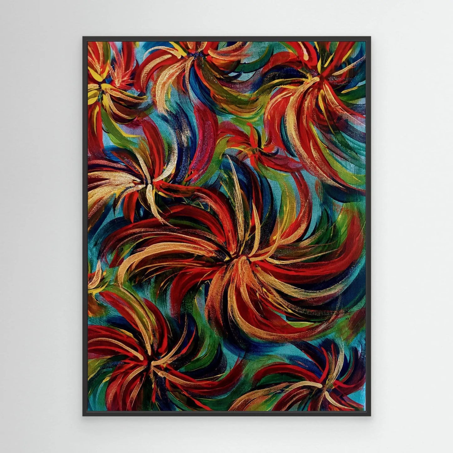 a multicolour abstract Australian painting