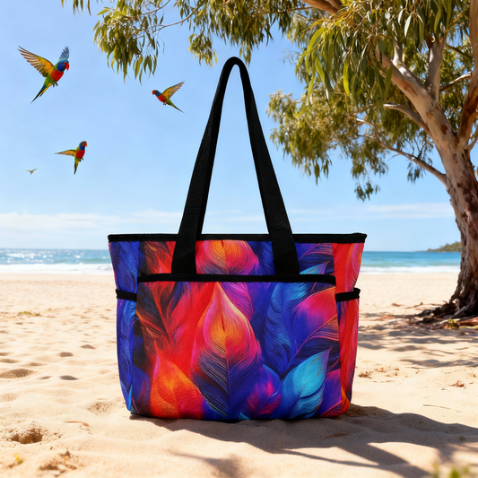 rosella beach tote bag summer swim fun